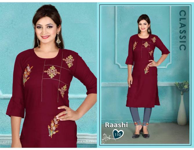 Beauty Queen Raashi Casual Wear Rayon Kurti With Bottom Latest Collection